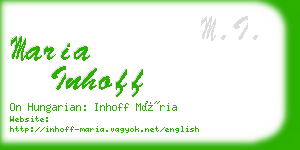 maria inhoff business card